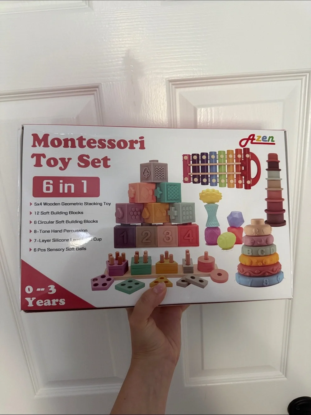 Montessori Toy Set 6-in-1 - Pastel Multi-Color